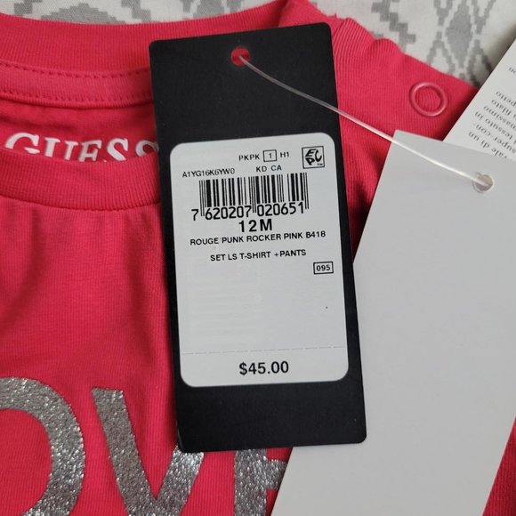 53. Guess girls two piece outfit.  12M.  NWT - Picture 6 of 6